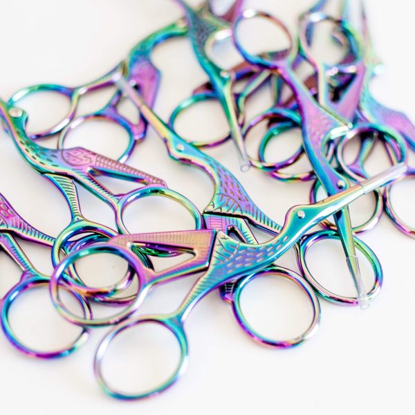 Rainbow Stork Mini Scissors for Eyelash Extensions